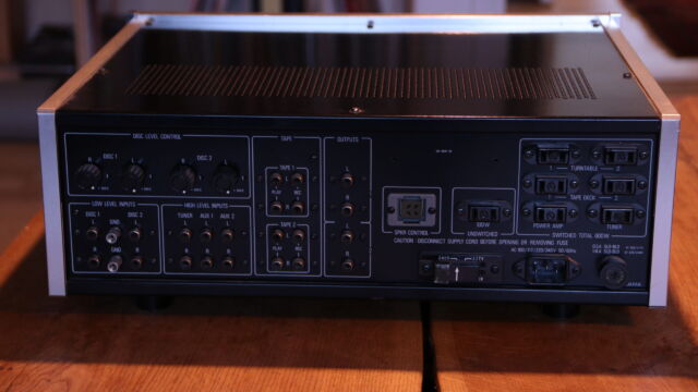 Back view of the Accuphase C-200 preamplifier